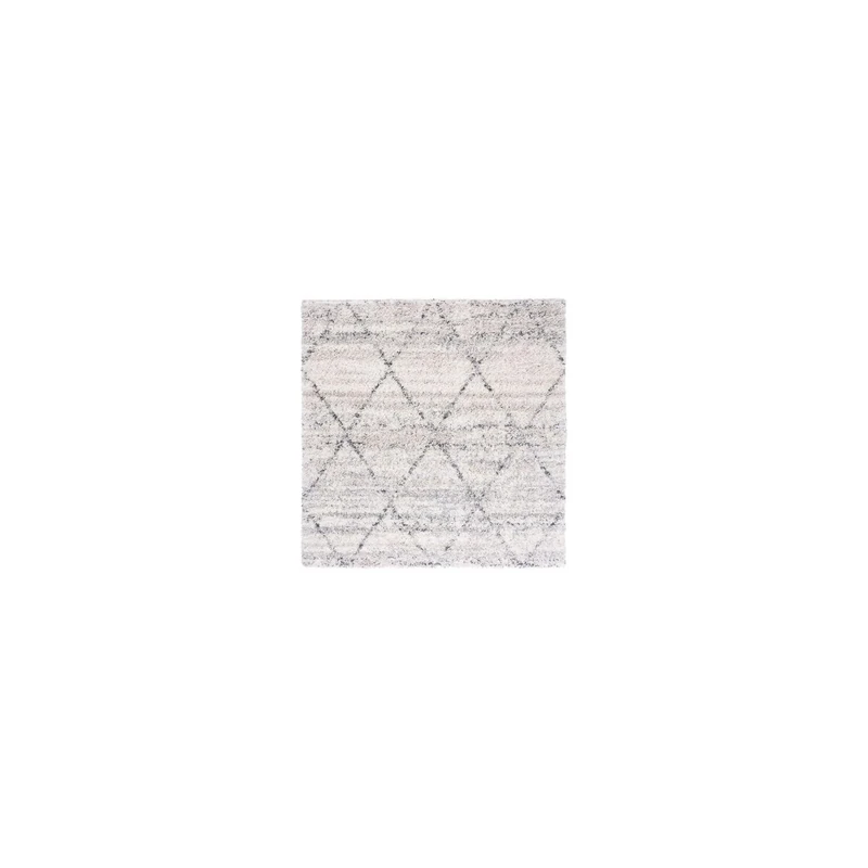 Safavieh Shag Rug for Living Room, Dining Room, Bedroom - Fontana Shag Collection, Short Pile, in Grey, 201 X 201 cm