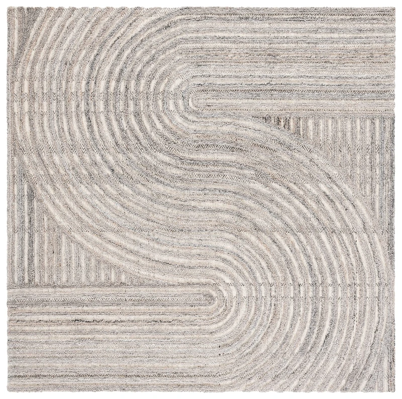 Safavieh Contemporary Rug for Living Room, Dining Room, Bedroom - Southampton Collection, Short Pile, in Beige, 183 X 183 cm