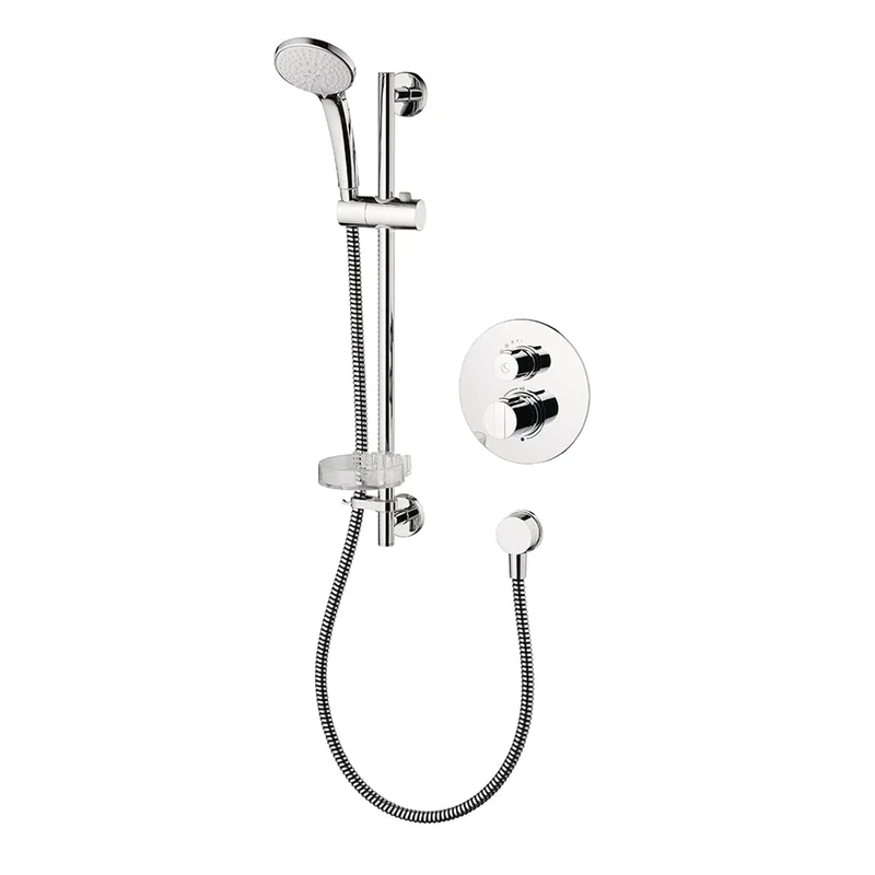 Ideal Standard Easybox Slim Round Concealed Thermostatic Mixer Shower, Chrome, A5958AA