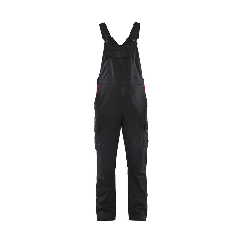 Blaklader 264418329956C56 Industrial Dungarees, Black/Red, Size C56