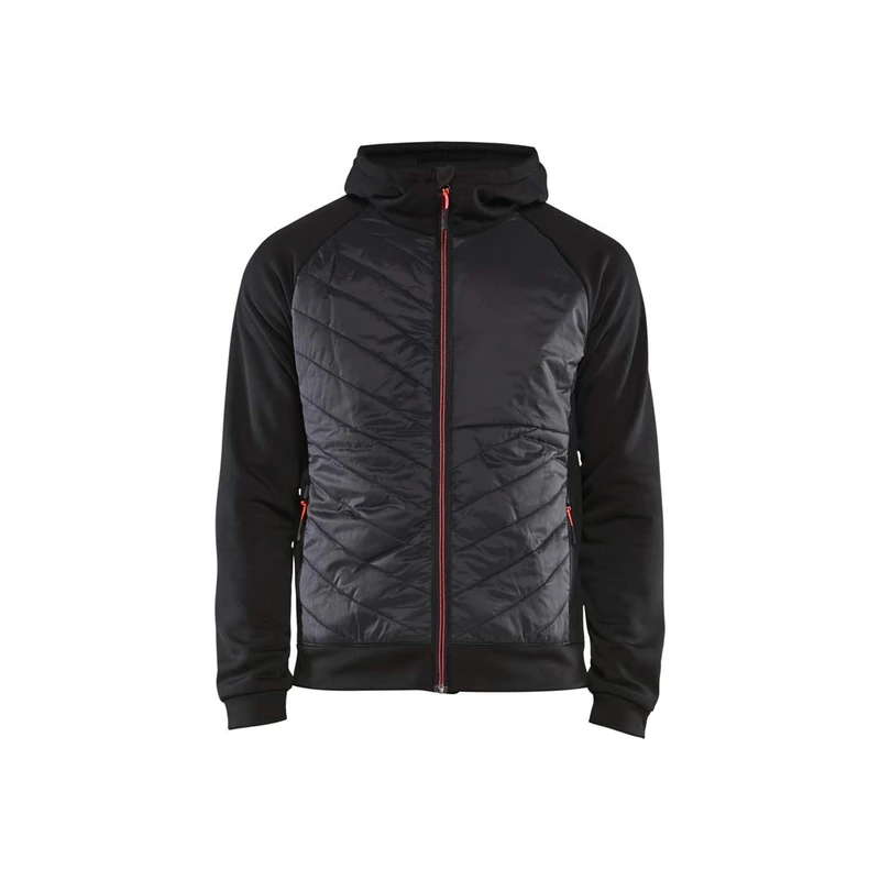 Blaklader 346325269956XS Hybrid Sweater, Black/Red, Size XS