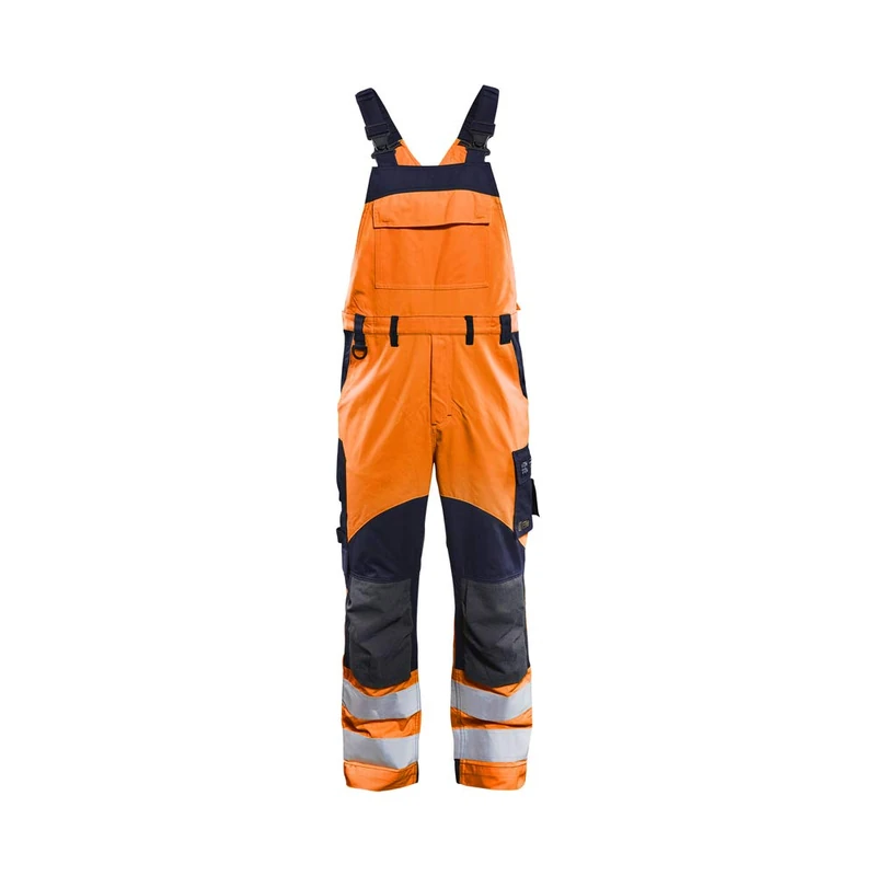 Blaklader 288915135389D100 Inherent Multinorm Dungarees, High Vis Orange/Navy, Size D100