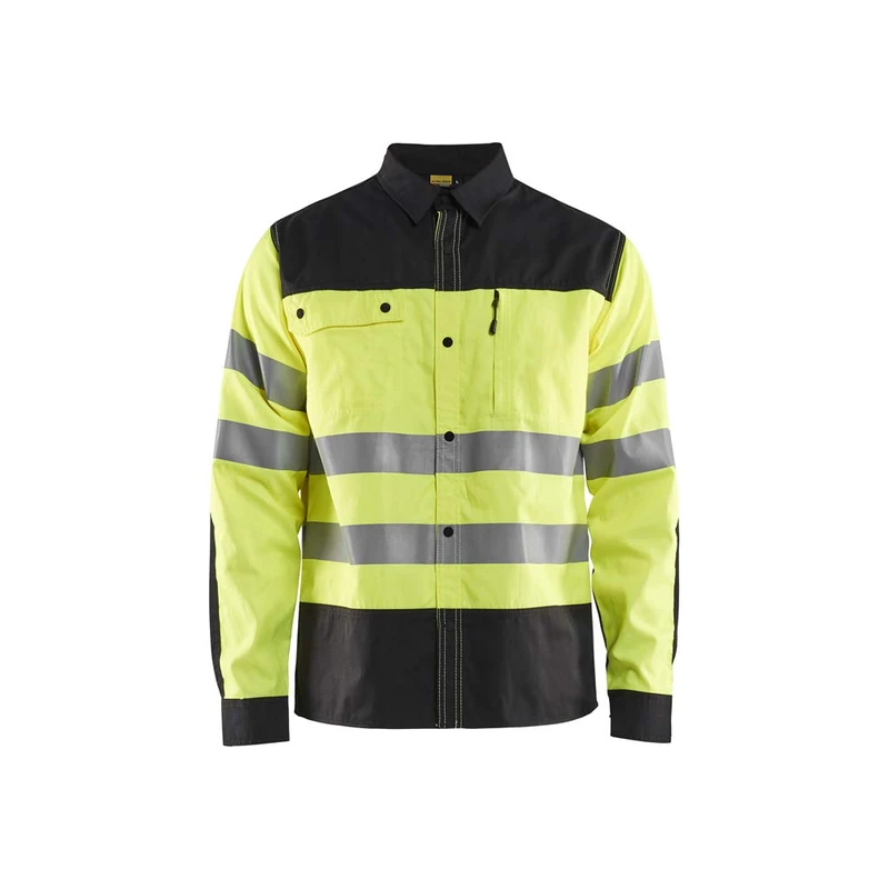Blaklader 325518173399M Hi-Vis Work Shirt, High Vis Yellow/Black, Medium - Image 1
