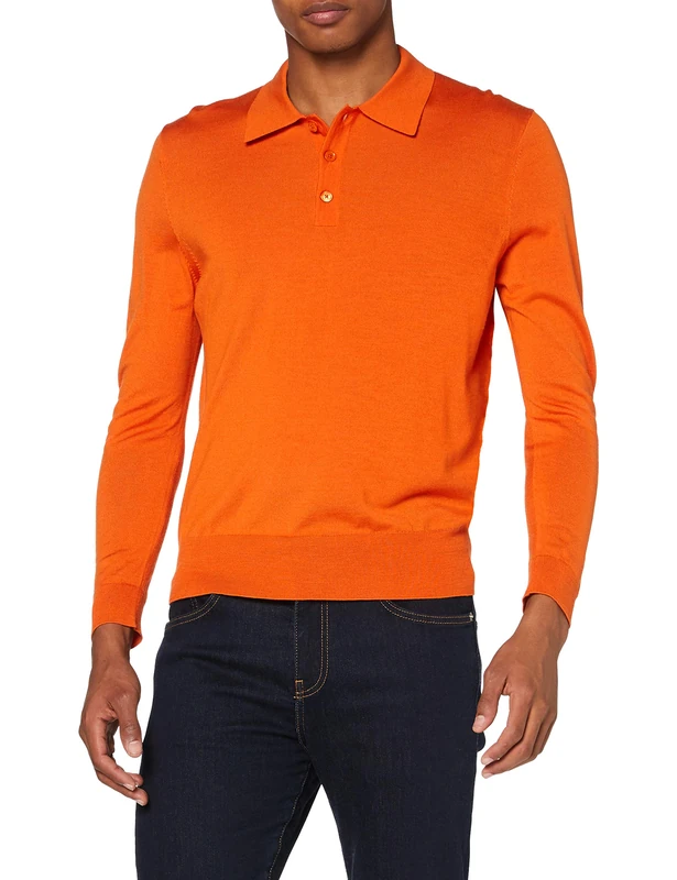 FALKE Men's Long-Sleeved Polo Shirt 60127 Hokkaido XL