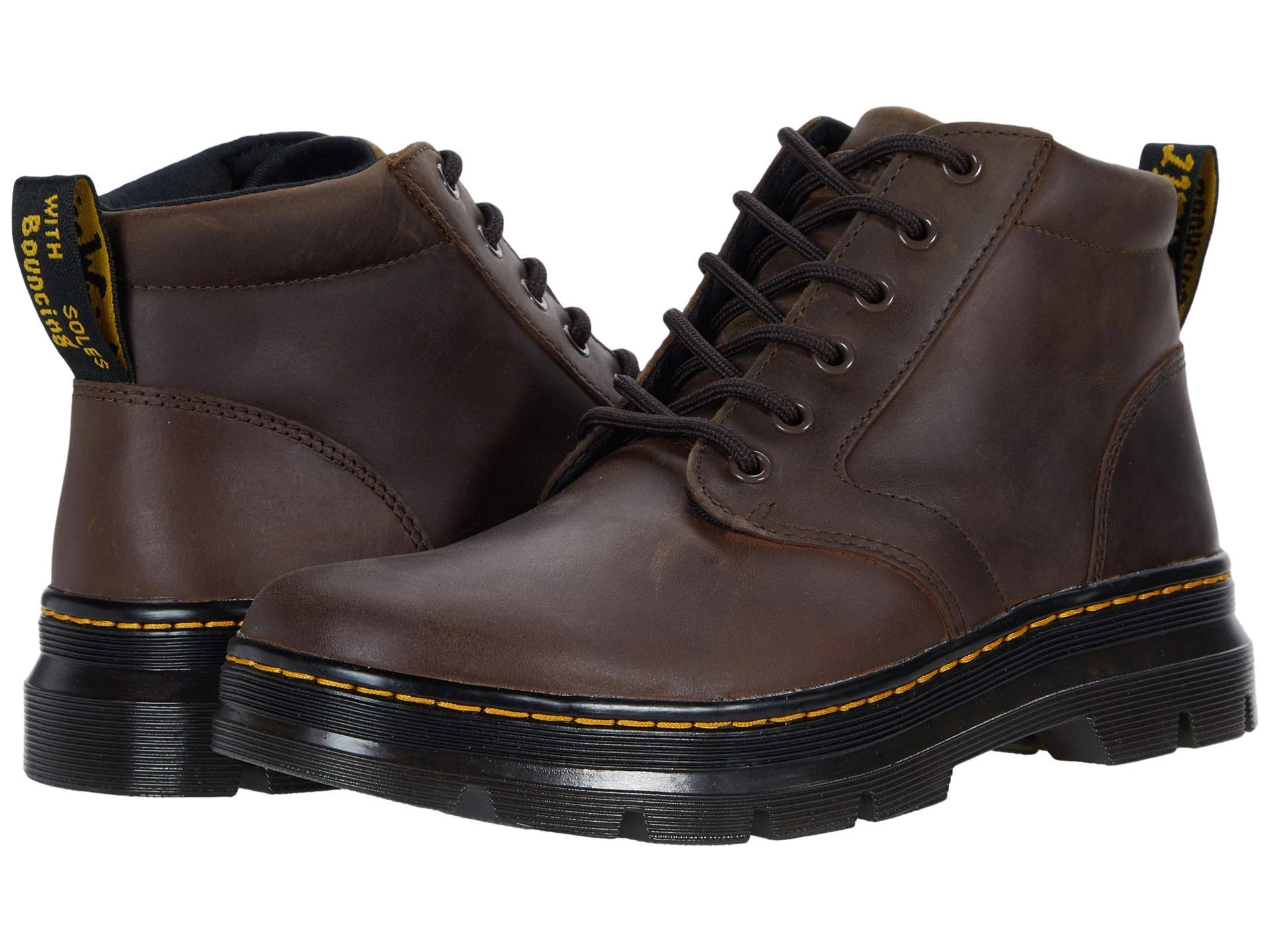 Dr. Martens Unisex Bonny Leather Fashion Boot, Dark Brown Crazy Horse, 8 UK