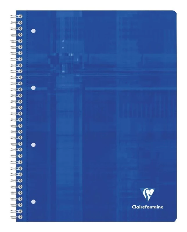 Clairefontaine 8251C Set of 5 Spiral Notebooks - A4+ 22.5x29.7 cm - 160 Detachable Perforated Seyes Ruled Pages - 90 gsm White Paper - Laminated Card Cover - Random Colours
