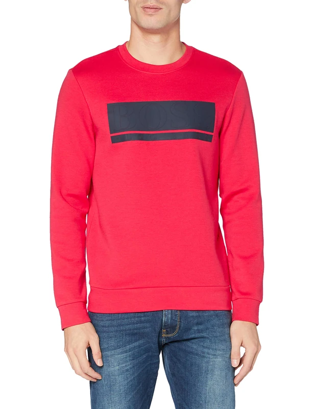 BOSS Men's Sweatshirt, Medium Pink662, M