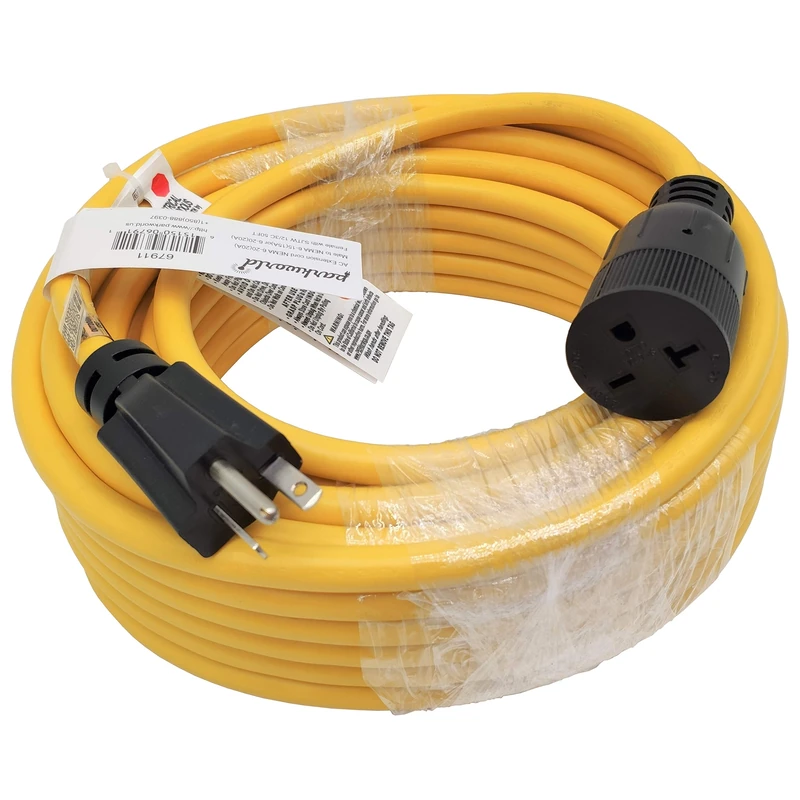 67911 NEMA 6-20 Extension Cord 6-20P to 6-20R (T Blade Female Also for 6-15R Adapter) 250V 20A 5000W (50FT)