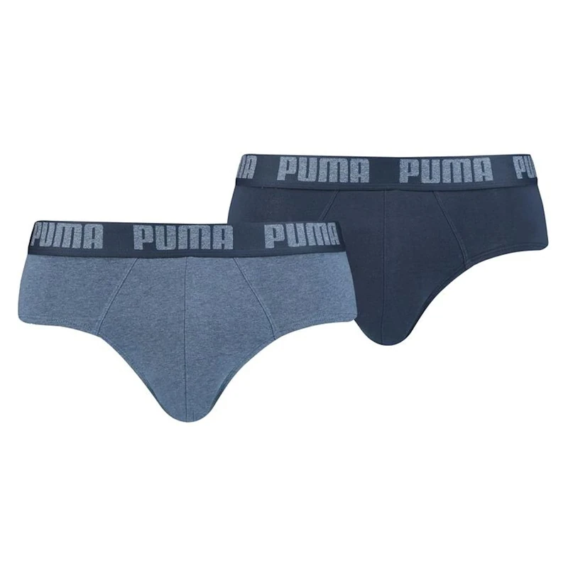 PUMA Men's Briefs (Pack of 2), denim, L