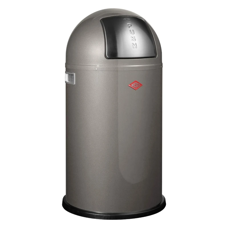 WESCO Pushboy 175831-77 Waste Bin 50 Litres Stainless Steel Matte Graphite