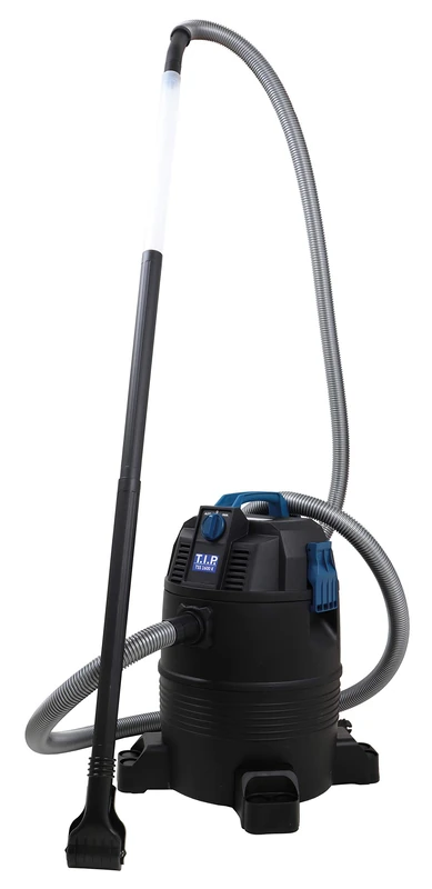 T.I.P. Pond Sludge Vacuum Cleaner TSS 1600 K (Tank Volume 30 L, Suction Tube 2 m - Four Pieces - 2 x Transparent, Flat Nozzle for Pond Mud, Coarse Filter and Dirt Collection Bag, 1,600 Watt) 30519