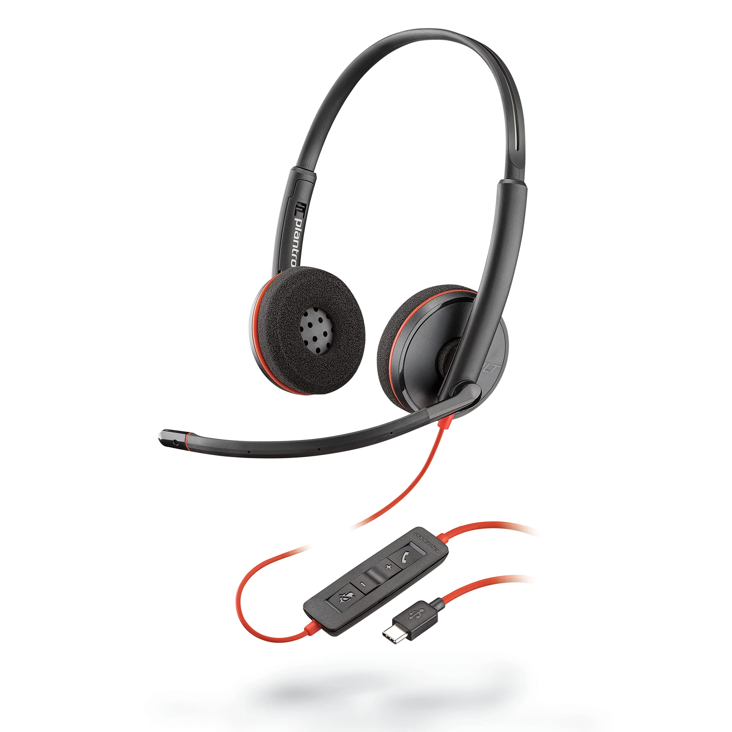 Plantronics - Blackwire 3220 - Wired Dual-Ear (Stereo) Headset with Boom Mic - USB-C to connect to your PC or Mac