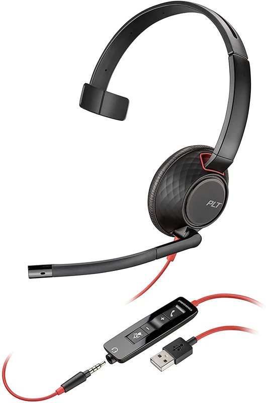 Plantronics - Blackwire 3215 - Wired Single-Ear (Mono) Headset with Boom Mic - USB-C to connect to your Mobile, PC or Mac - Image 1