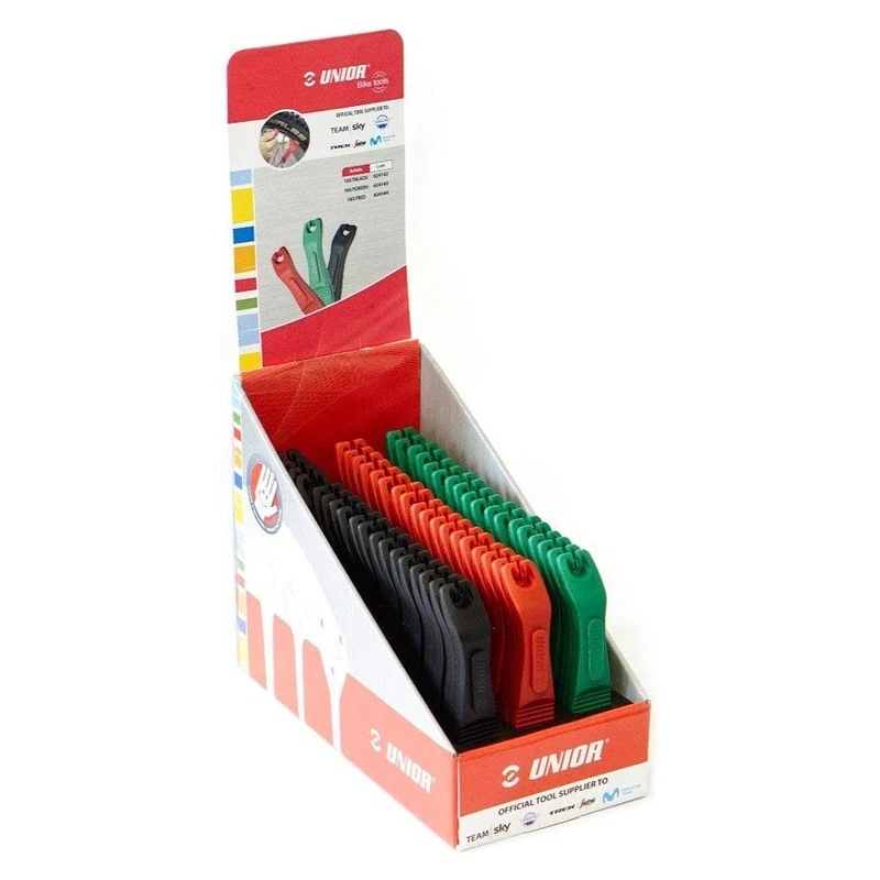 Unior Set of Tire Levers in a Box, 27 Pairs 27 PCS Red