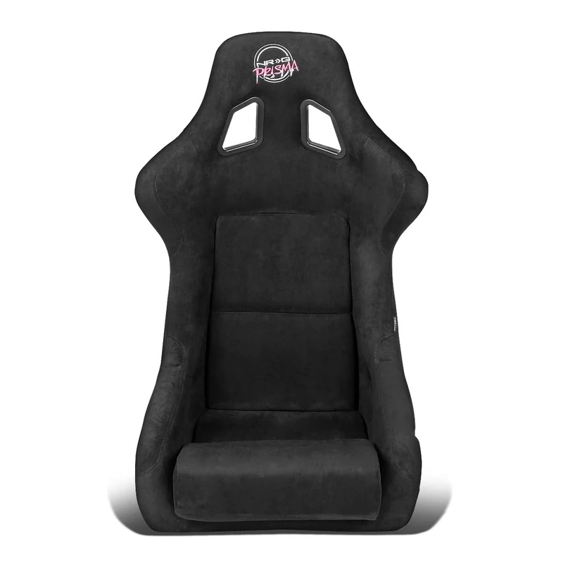 NRG Innovations FRP-302BK-PRISMA Large Size Fiber Glass Bucket Racing Seat Black Alcantara