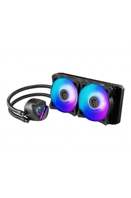 MSI MAG CORELIQUID 240R AIO CPU Liquid Cooler - Rotatable ARGB Blockhead, Integrated Radiator Pump, Split-Flow Water Cooling, Evaporation-Proof Tubing, Easy to Install - AMD & Intel Compatible