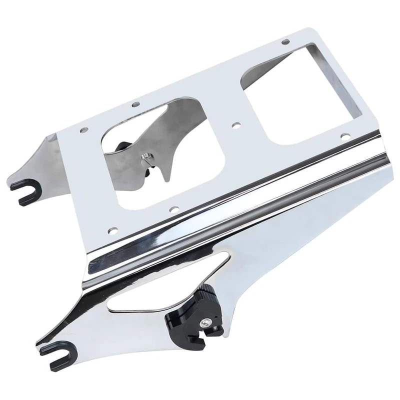 AUFER Two Up Mounting Bracket Luggage Rack Compatible For Touring Road King Street Glide Road Glide Tour Pak Pack Luggage Rack 2009-2013 Chrome