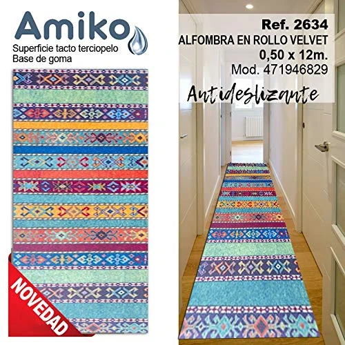 Amiko Rug, Multi-Colour, 0.50 x 12 m