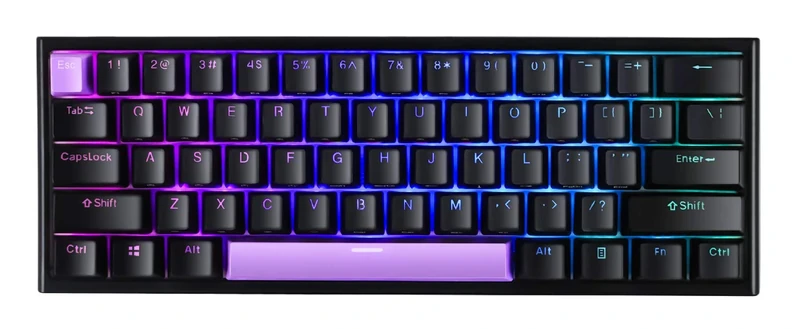 BOYI Wired 60% Mechanical Gaming Keyboard,Mini RGB Cherry MX Switch PBT Keycaps NKRO Programmable Type-C Keyboard for Gaming and Working (Black Color,Cherry MX Brown Switch)