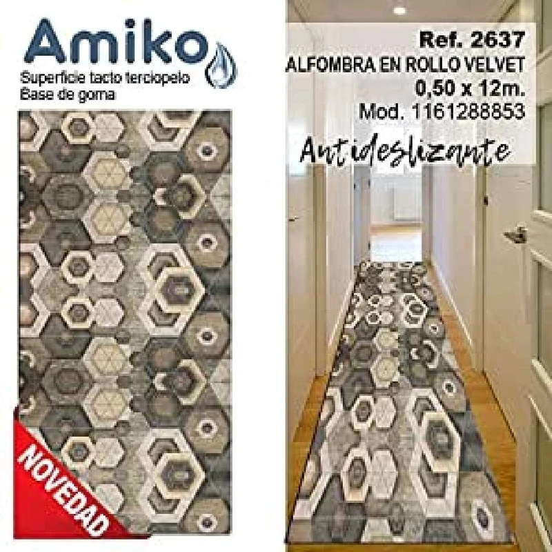 Amiko Rug, Multi-Colour, 0.50 x 12 m