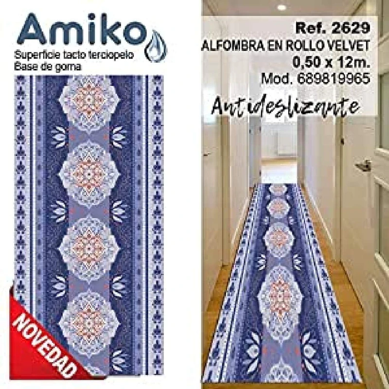 Amiko Rug, Multi-Colour, 0.50 x 12 m