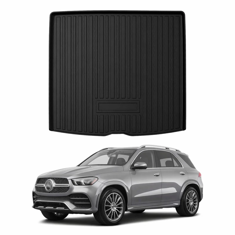 Mixsuper Custom Fit Cargo Liner for 2020-2024 Mercedes-Benz GLE Class 5 Passenger GLE Trunk Liner All Weather Durable Odorless 3D Anti-Slip Rear Trunk Cargo Mat Black