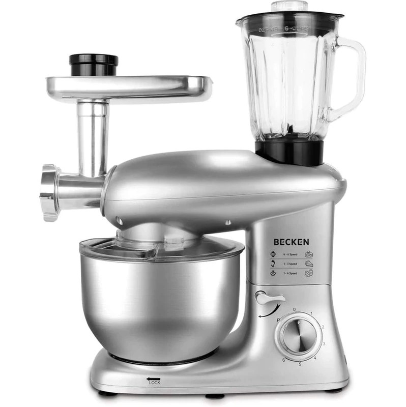 Becken BKM4570 Food Processor, 1400 W, 6 Litres, Plastic, Multi-Colour