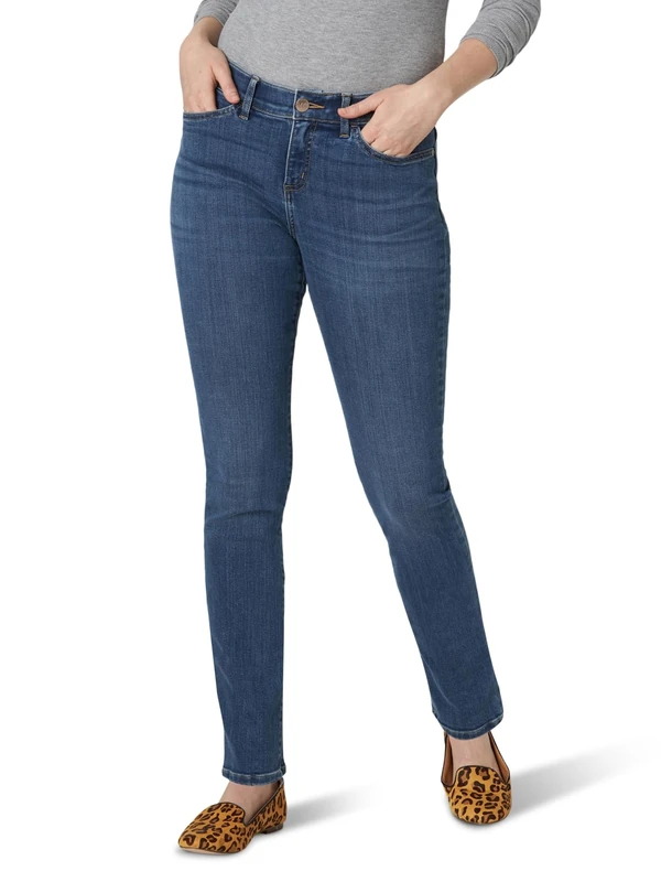 Lee Women's Ultra Lux Comfort with Flex Motion Straight Leg Jean, Seattle, 14 US