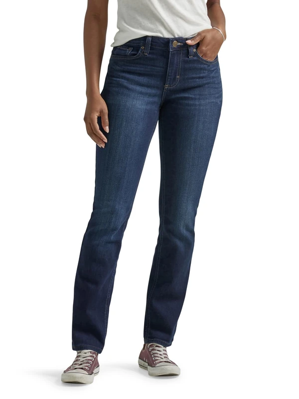 Lee Women's Regular Fit Straight Jeans, Nightshade, 44 Corto