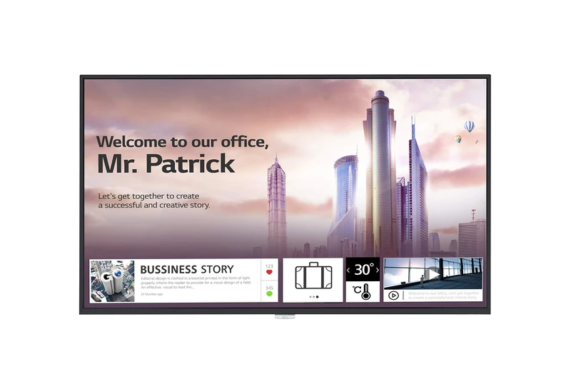LG 49UH5F-H 49p UHD Signage IPS 16:9 4K-500cd2 50000:1 60Hz 8ms 24h/7j HDMI 1/2/3/DVI/DP/OPS webOS 4.1 Portrait & Landscape - Image 1