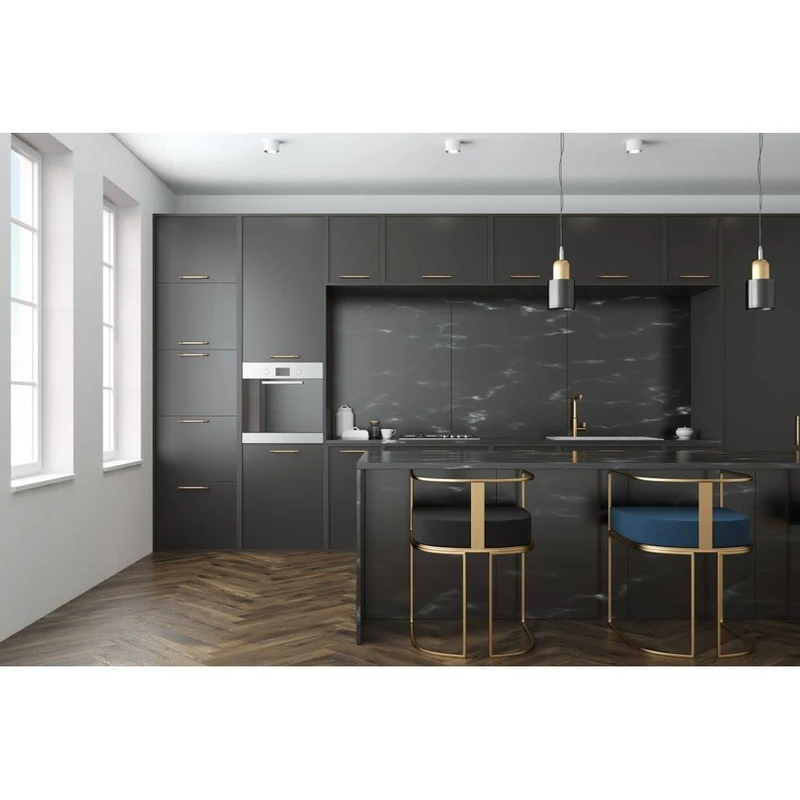 NORDLINGER PRO Composite Plate Splashback Kitchen – Lava Stone Decor – Aluminium – 80 x 120 cm 3/0.15 mm – Ideal for Kitchen