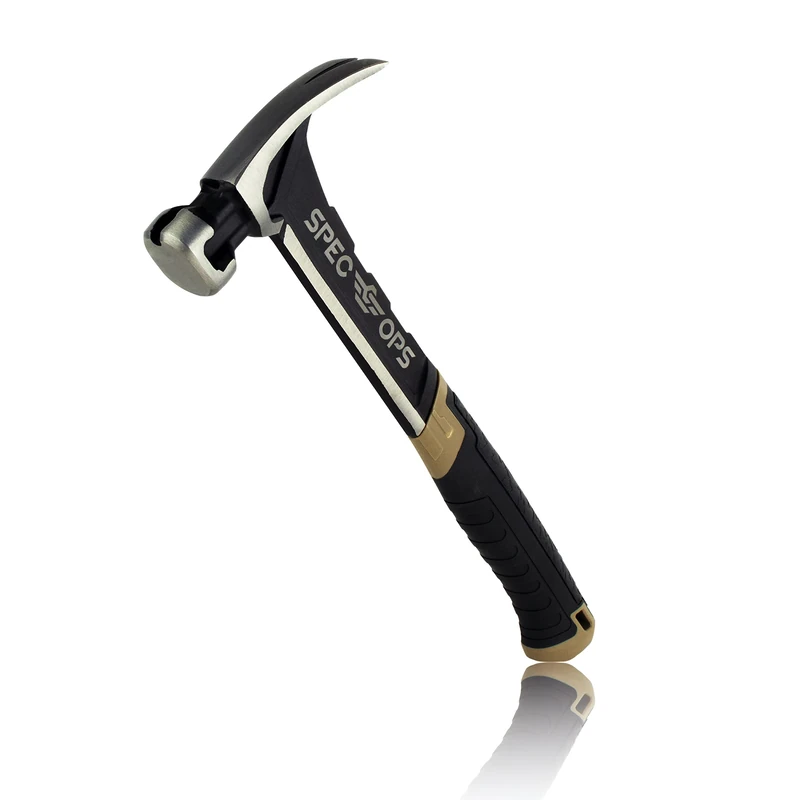 Spec Ops Tools 20 oz Rip Claw Nailing Hammer with Smooth Face, Shock-Absorbing Grip, 3% Donated to Veterans