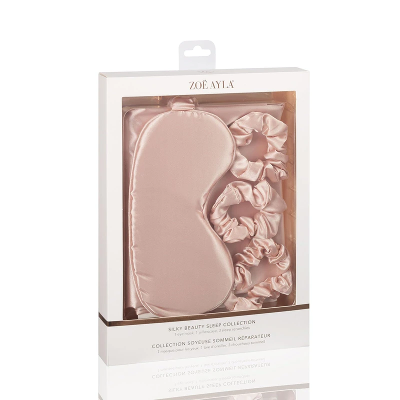 Zoë Ayla Silky Beauty Sleep Collection Set, Pink, N-SILKY-SET-PI - Image 1