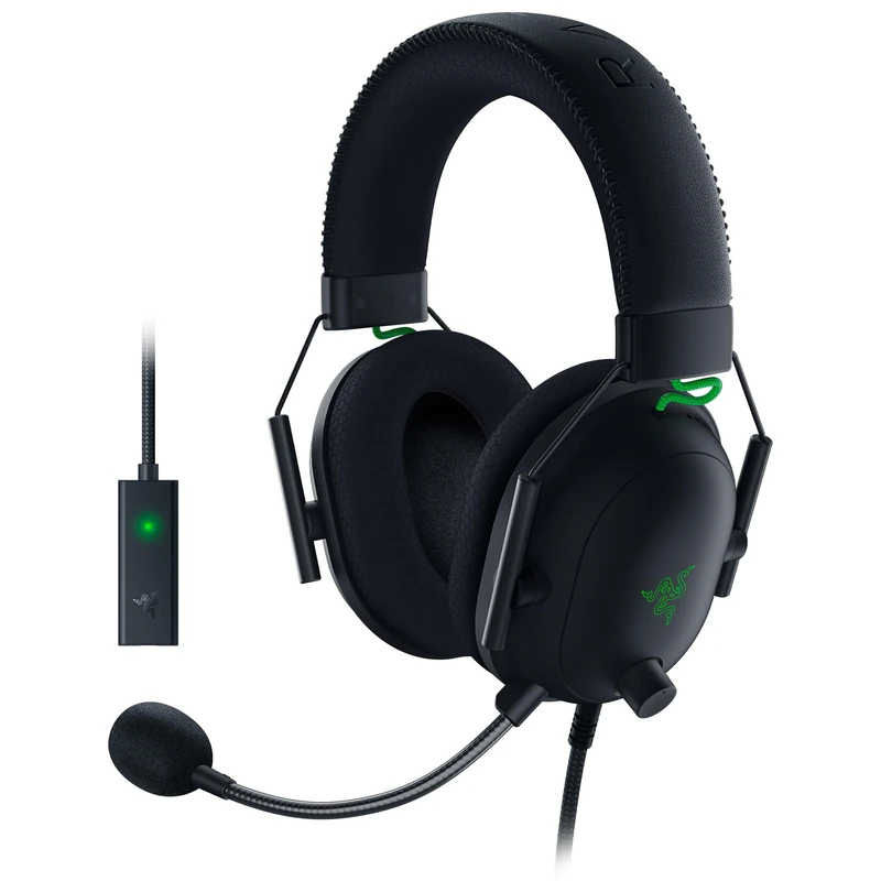 Razer BlackShark V2 - Premium Esports Gaming Headset (TriForce 50 mm Drivers, HyperClear Cardiod Mic, Advanced Passive Noise Cancelation, THX Spatial Audio) Black