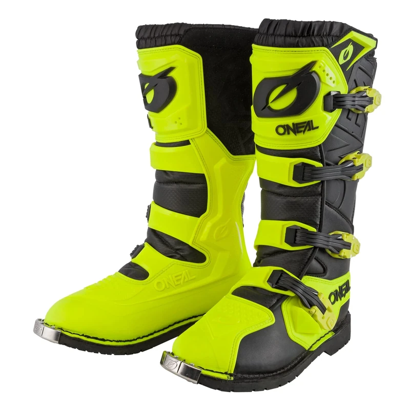 O'NEAL | Motocross Boots | Enduro Motorcycle | Comfort Air-Mesh-Insole, four buckles, high quality synthetic material | Boots Rider Pro | Adult | Black Neon Yellow | Size 40