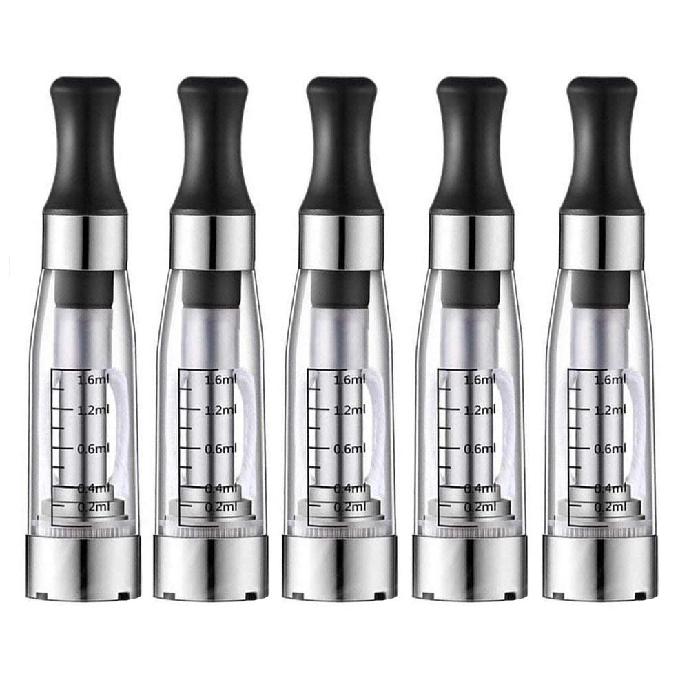 Vapesoon Ego New & Improved 5pcs/Pack CE4 Clear(Transparent),1.6ml Capacity Atomizer Compatible with All Ego/MT3/CE4/CE5/CE6 Battery and All The Standard 510 Thread Connector
