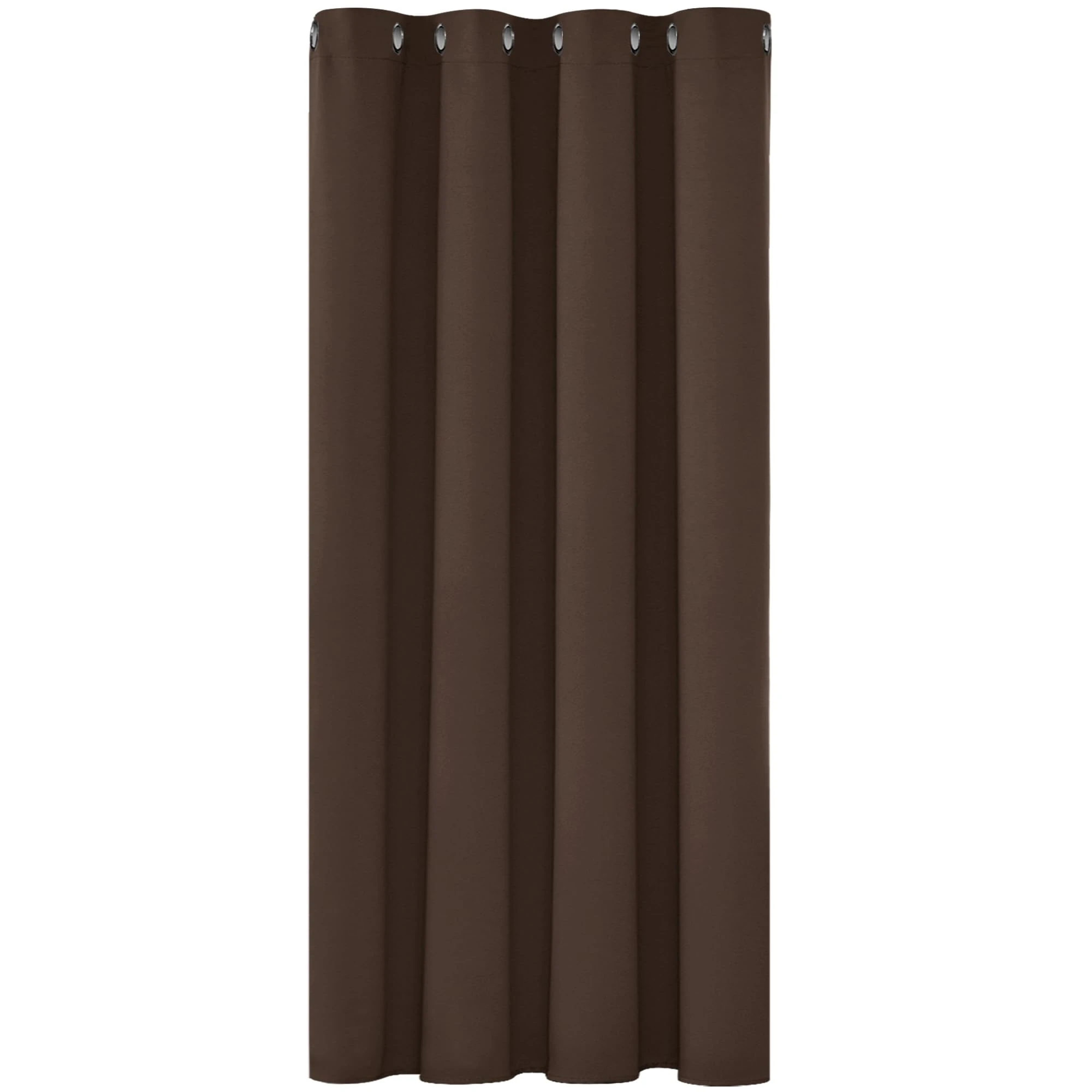 Deconovo Thermal Insulated Eyelet Blackout Curtain 52"x 54" Brown 1 Panel