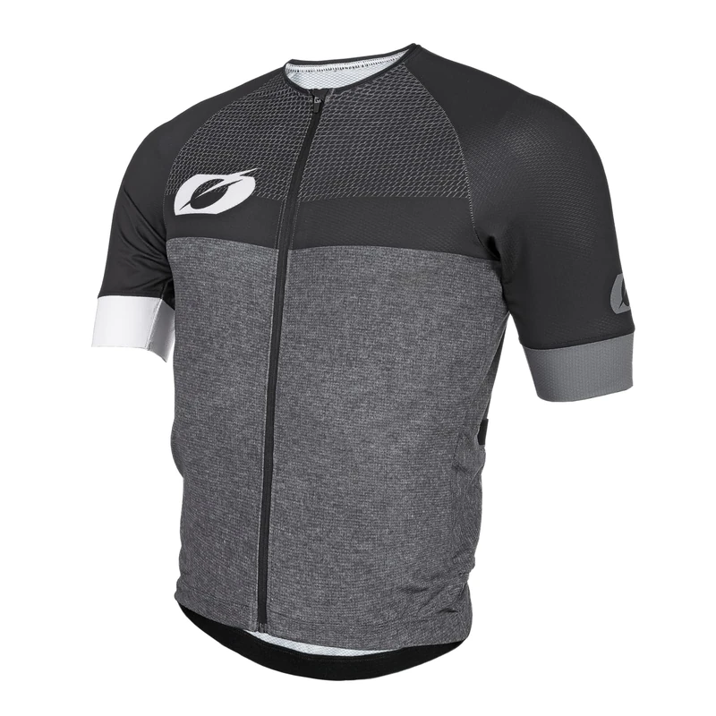 O'NEAL Mountain Bike Jersey MTB MX DH Downhill FR Freeride Jersey with Improved Lightweight & Durable Materials Aerial Jersey Split Adult, Black/Grey, S