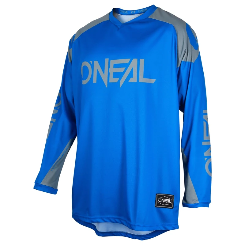O'NEAL | Motorcycle-Jersey | Enduro Motocross | Breathable Fabric, Maximum Freedom of Movement, Extended Back | Jersey Matrix Ridewear | Adult | Blue Grey | Size L