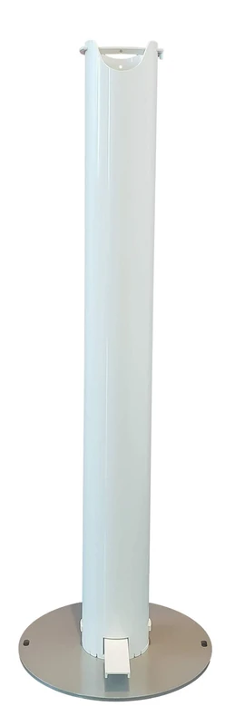 OX Tools OX Stainless Steel Foot Operated Hand Sanitizer Bollard, Silver, Floor Standing