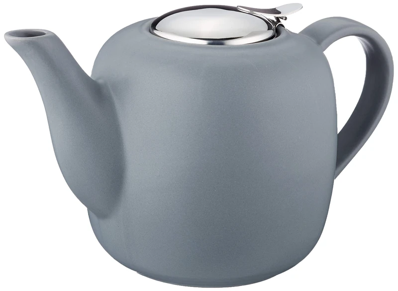 Küchenprofi London Ceramic Teapot with Stainless Steel Infuser, 8 Cup, Gray