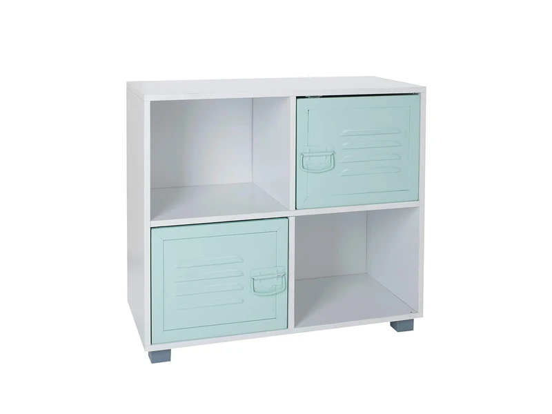 House & Homestyle Storage, Metal, Green, 4 Cube - Image 1
