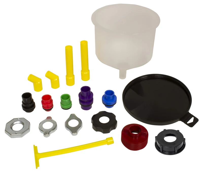 Lisle 24780 Spill Free Funnel with Standard/GM/VW/Ford Adapters, Factory - Image 1