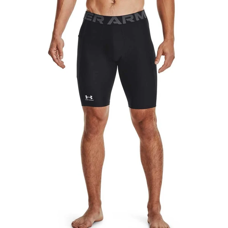 Under Armour Men's HeatGear Long Shorts, Black (001)/Pitch Gray, 4X-Large