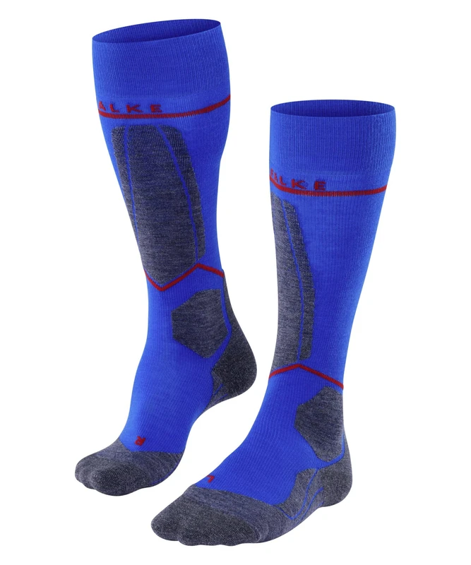 FALKE Men's SK4 Energizing Light M Kh Wool With Compression 1 Pair Skiing Socks, Blue Olympic 6940, 5.5-7.5