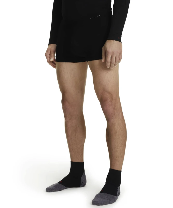 FALKE Men's Wool-Tech Light M Bx Functional Yarn Quick Dry 1 Piece Base Layer Underwear, Black 3000, XXL