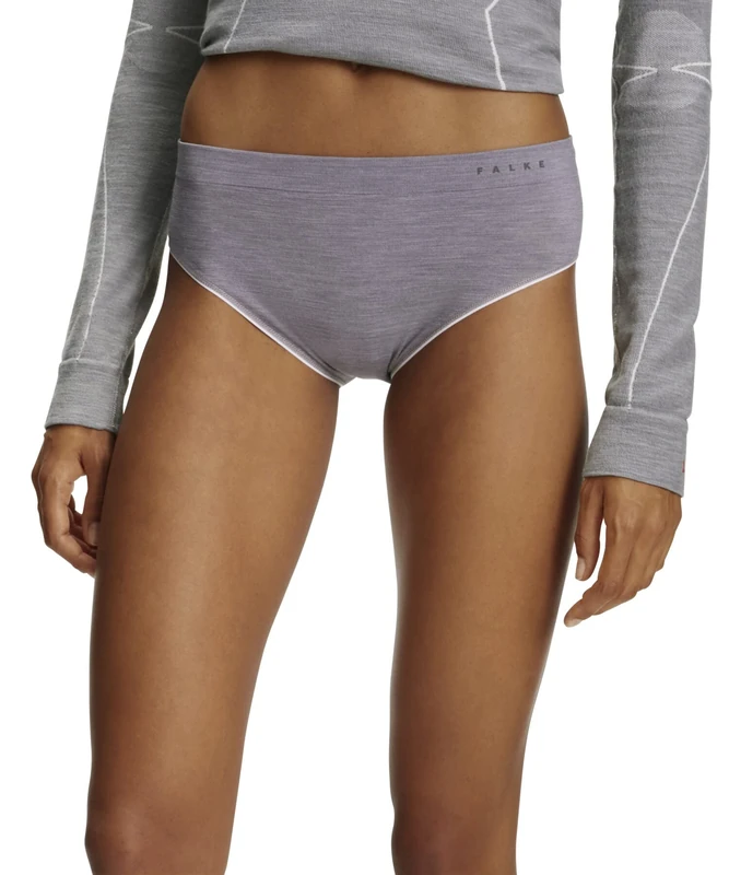 FALKE Women's Wool-Tech Light W Pa Functional Yarn Quick Dry 1 Piece Base Layer Underwear, Grey Grey-Heather 3757, L