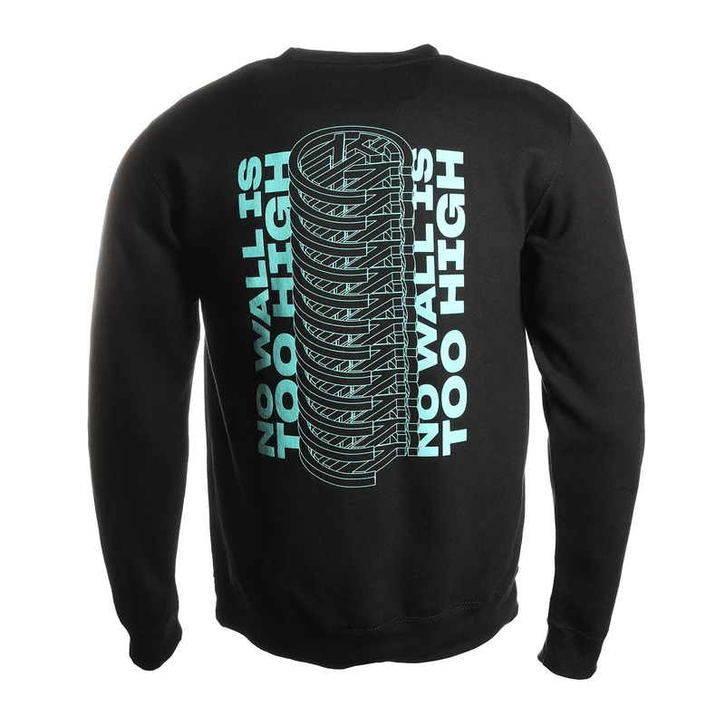 Inter Unisex Adult No Wall Is Too High Limited Edition Sweatshirt, unisex_adult, Jumper, F0007, Black, L