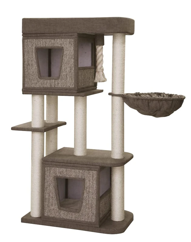 Nobby Zati Cat Scratching Post Brown Linen Look