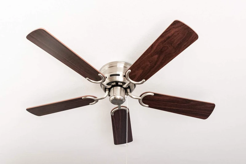 Pepeo Kisa Deluxe Ceiling Fan - Brushed Nickel - 105cm